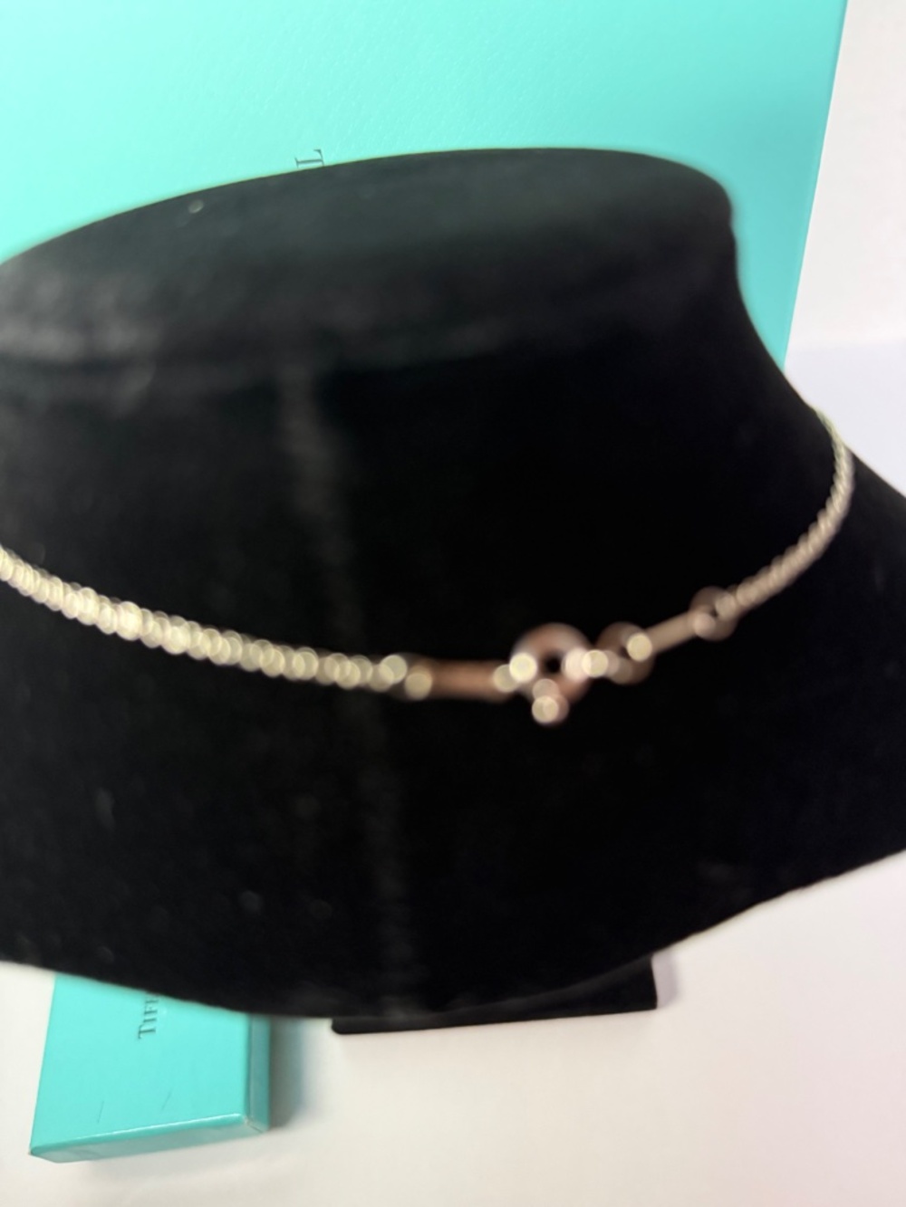 Tiffany & Co Silver Heart Charm Pendant Necklace 16 in Cable Chain Spring Ring - Picture 4 of 12